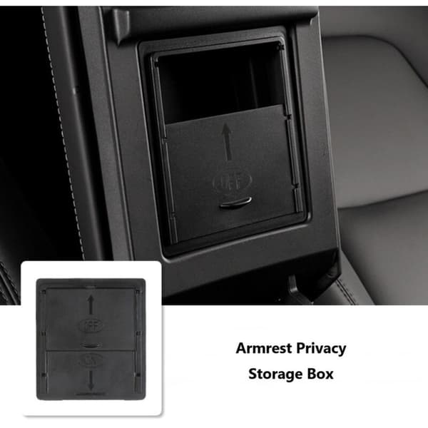 For Model 3 Model Y 2017-2023 Center Console Organizer Hidden Tray Armrest Storage Box Car Accessories