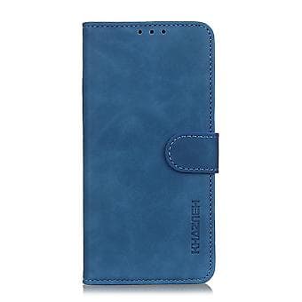 KHAZNEH Retro skinnveske til iPhone 13 Pro Max (blå)