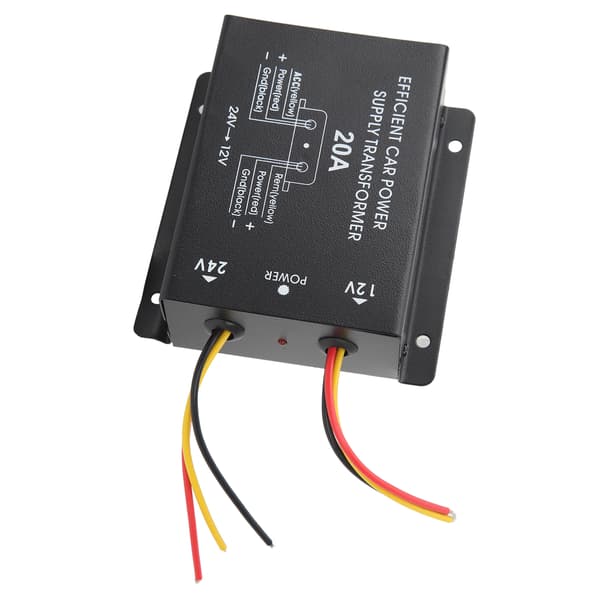 Biladapter til strømkonvertering 20A 24V til 12V DC til Walkie Talkie, Bilskærm, Lastbil, Bus