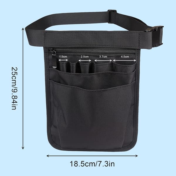 (Black) Nurse Bag Multifunctional Tool Bag Belt Tool Pouch Tool Holder Black Nurse Accessories Storage