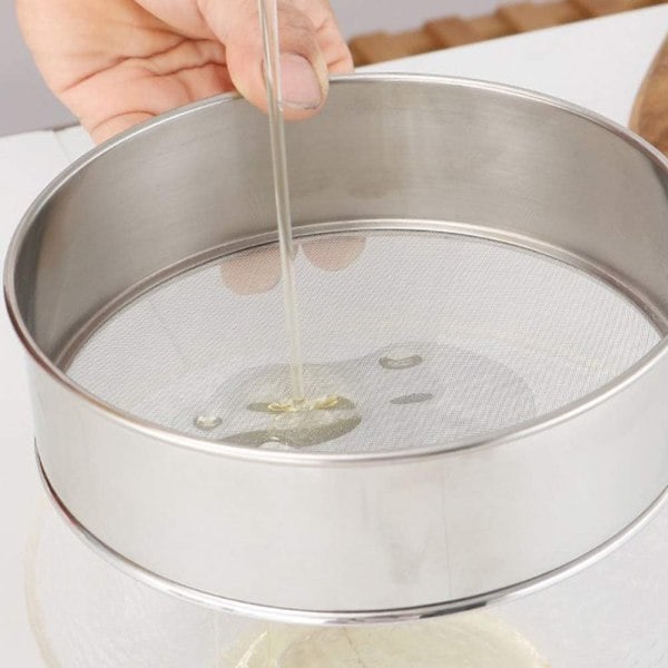 Melsikt for baking, rustfritt stål profesjonell rund ekte farge Stor