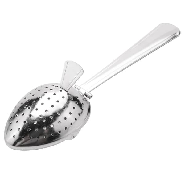 Tesil i rustfritt stål, skje, løsbladfilter, urter, krydder NY!