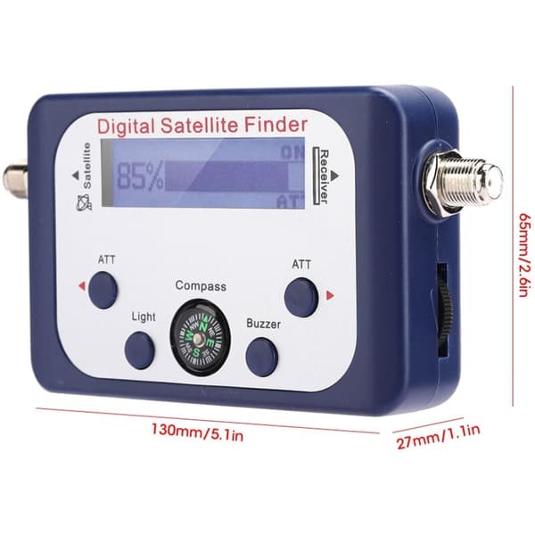 Satellite Finder, 950-2150 MHz LCD Display, Electronic Buzzer and Backlight, for Satellite Dish Alignment