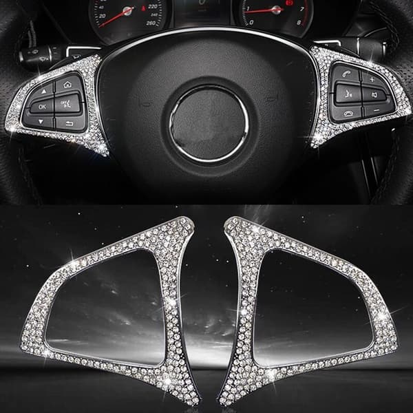 Bling Bling Decorative Frame for Steering Wheel Buttons - Fits C-Class Gla Glc Cla W205