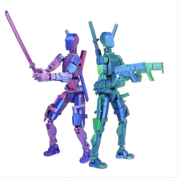 T13 Actionfigursett, 3D-printet med flere ledd, for spillfans