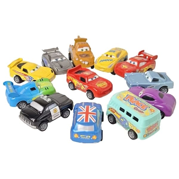 Nya Original Disney Pixar Bilar 3 Leksaker Blixten McQueen Mini Pull-back Bil Jackson Storm PVC-modell Barnpresent