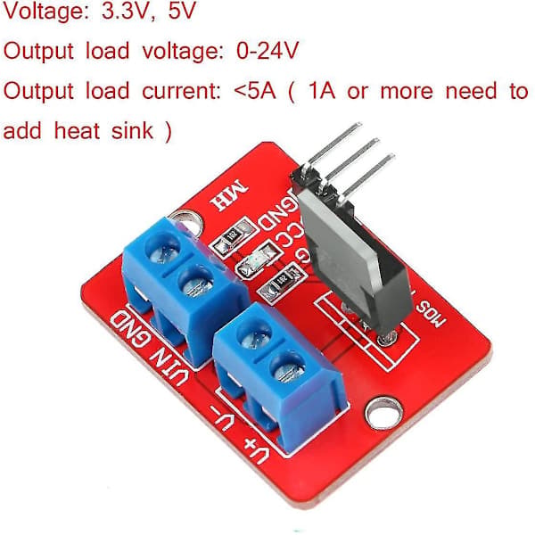 10 stk Irf520 Mosfet Driver Modul for Arduino Pi