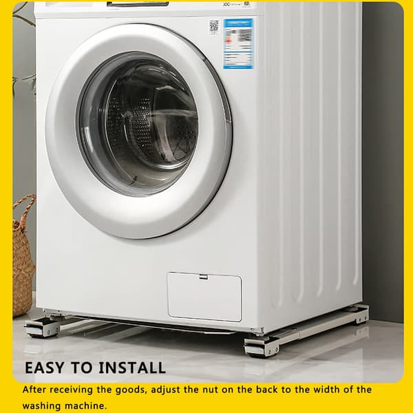 Washing Machine Base, Adjustable Washing Machine Base Stand, Mobile Refrigerator Base Cabinet, with Fixed Lock, 24 Non-slip Wheelbase