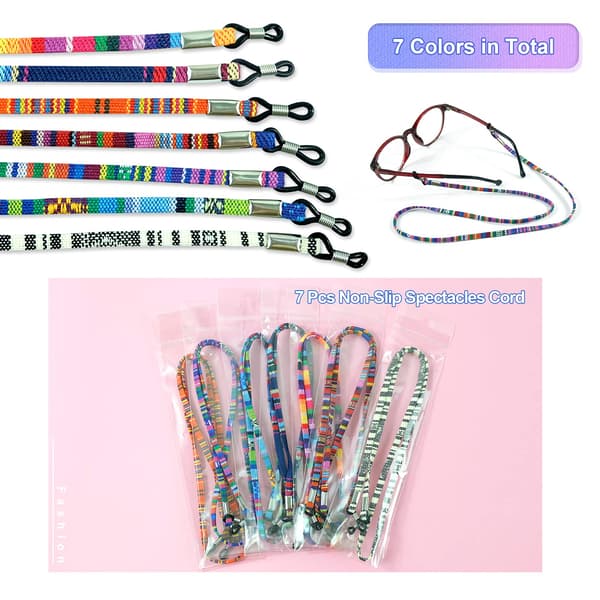 6-pack flätade glasögonsnören