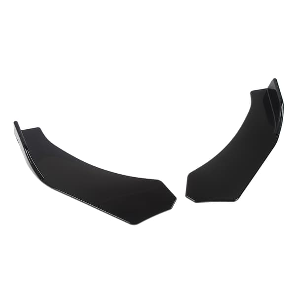 2pcs Front Bumper Lip Universal Gloss Black 57cm Left Right Bumper Lip Splitters Winglets for Vehicles