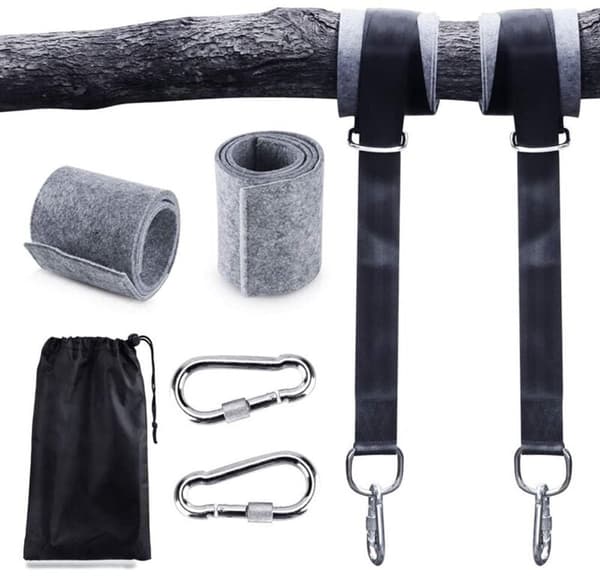 Hammock Mounting Kit with 2 Shoulder Protectors and 2m Cable Compatible with Hammocks Max Load 200 kg