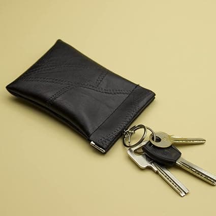 (Sort) bilnøgle etui, PU læder nøgle etui, taljetaske, nøgletaske