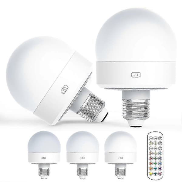 USB Rechargeable E27 RGB Lamp with Remote Control and Timer Dimmable & Easy to Install
