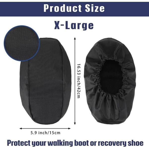 2-pack Waterproof Non-slip Reusable Boot Covers for Hiking, Thick and Durable