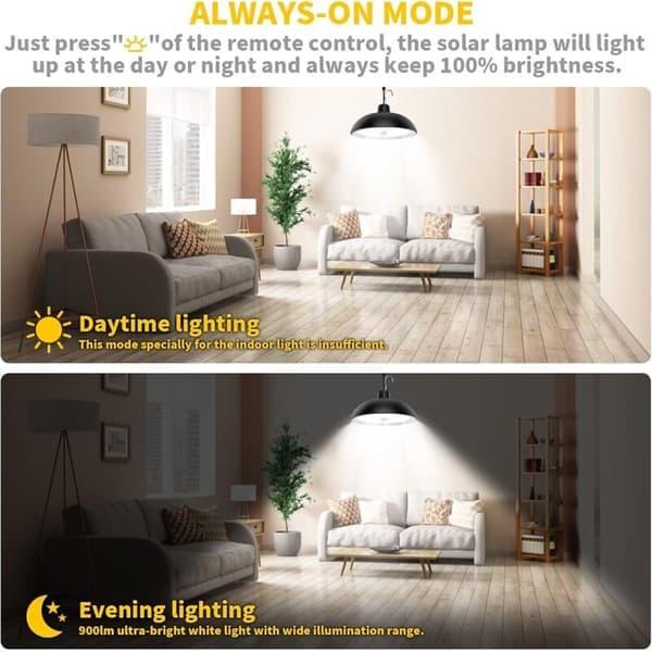 78 LED Utendørs Solcellelampe – 4 Lysmoduser med Bevegelsessensor – 360° Justerbart Solcellepanel – IP65 Vanntett