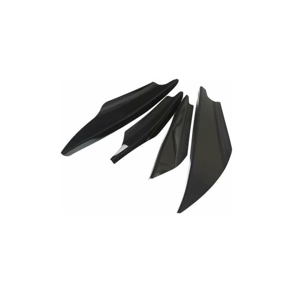 CRUEL 4 stk sort frontkofanger Canards Splitter Body Diffuser Finner Karosseri Spoiler Canard Universal Pasform til enhver bil