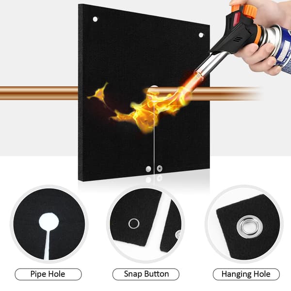 Welding Blanket Fireproof 2-pack, Carbon Fiber Blanket Flame Retardant up to 1800℉