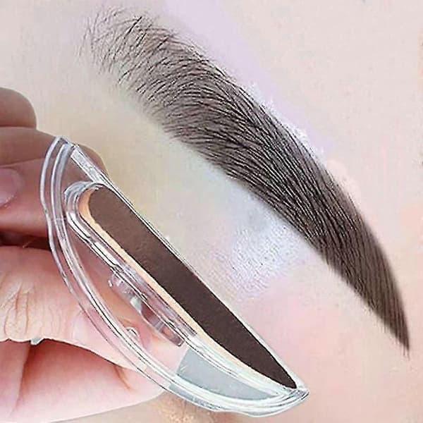 Adjustable Eyebrow Stamp, Waterproof Eyebrow Powder Stamp Kit Eyebrow Makeup Tool with Arched Eyebrow Sponge and Handle for Beginners