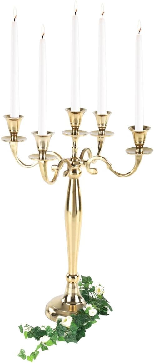 Gullkandelaber Lysestaker - 5 Arm Lysestaker