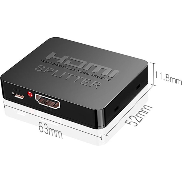 Relaatable® - HDMI Splitter 2-Port - HDMI Splitter 1 Input, 2 Outputs - 4K Resolution - Relaatable®