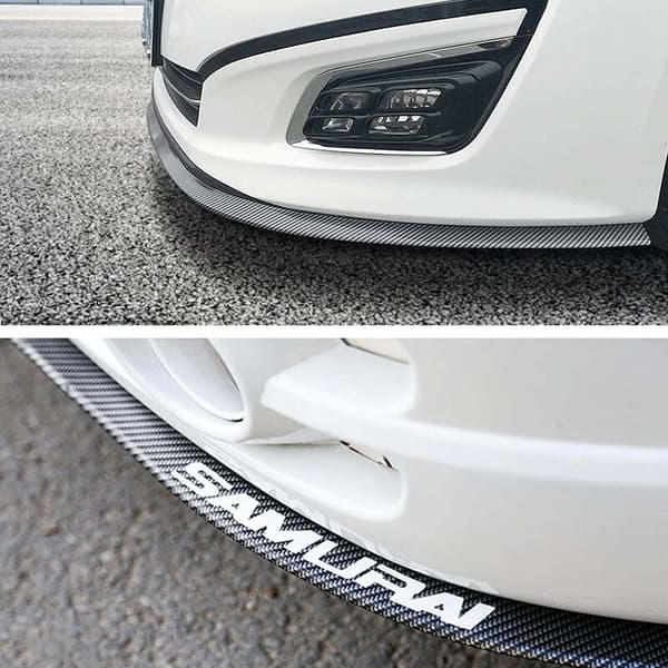 Selvklæbende frontspoilerlæbe, universal 2,5 m kulfiber frontspoiler til personbiler