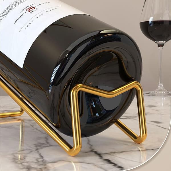 Creative Red Wine Rack, Simple Stainless Steel Wine Rack, Single Bottle Wine Rack, 4-Piece Set