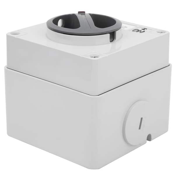 Outdoor Waterproof Switch Socket Dustproof Insulation Rotary On/Off Buttons and Indicators 250V (2P20A)