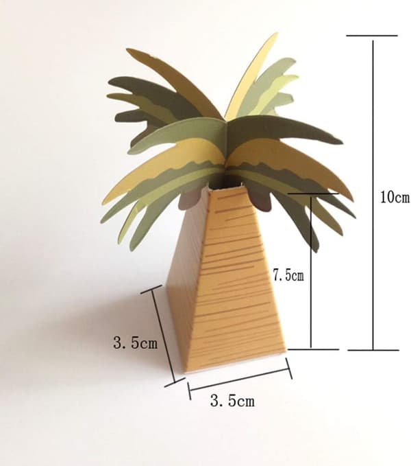 24 Pieces Coconut Tree Candy Box Palm Tree Candy Box Mini Gift