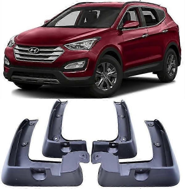 Great Original Front and Rear Mud Flaps Compatible with Hyundai Santa Fe ix45 2013-2018