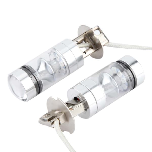 2x H3 6000K Blå 100W LED-frontlyspærer Kit Tåkelys Bilkjørelys