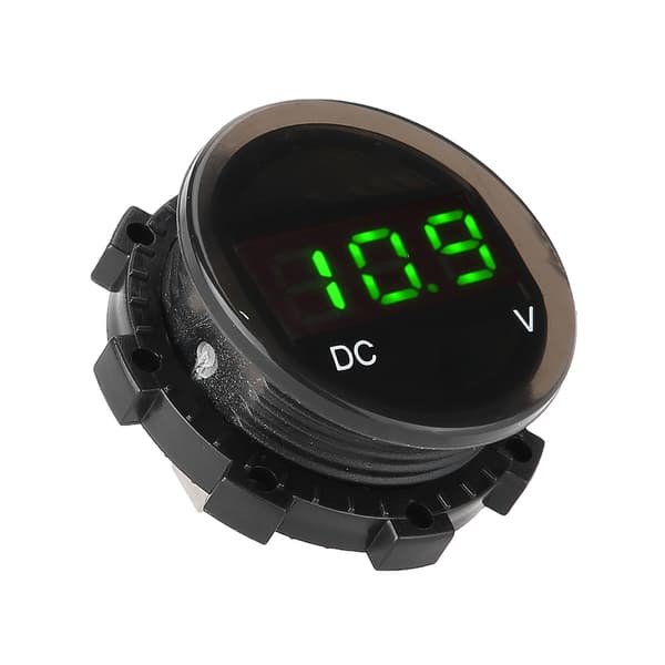 Modifisert Motorsykkel Voltmeter LED Digital Display Spenning Voltmeter Panelmåler (Grønn)