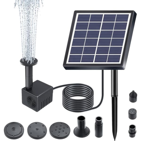 Solfontän, Automatisk DC Borstlös Direkt Driven Solvattenfontän, 1.5W Solpanel, Solvattenpump för Trädgård