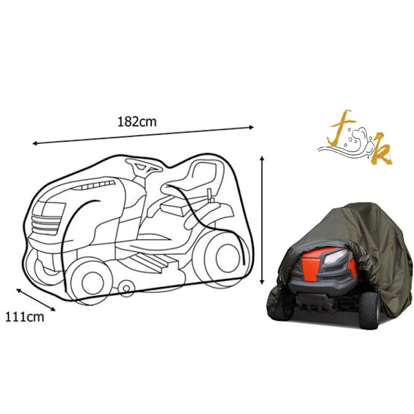 210D Oxford-stoff utendørs gressklipper regn- og støvtett trekk Green S（170*61*117CM）