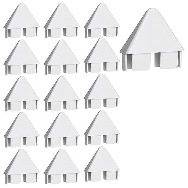 16 stk vinylgjerdehetter, hvite stolpehetter for 7/8\" X 3\" utendørs hagegjerde Hvit White