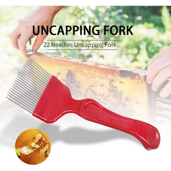Beekeeping Uncapping Fork, 21 Stainless Steel Teeth, Beekeeping Tool, Honey Extractor for Farm 2PCS