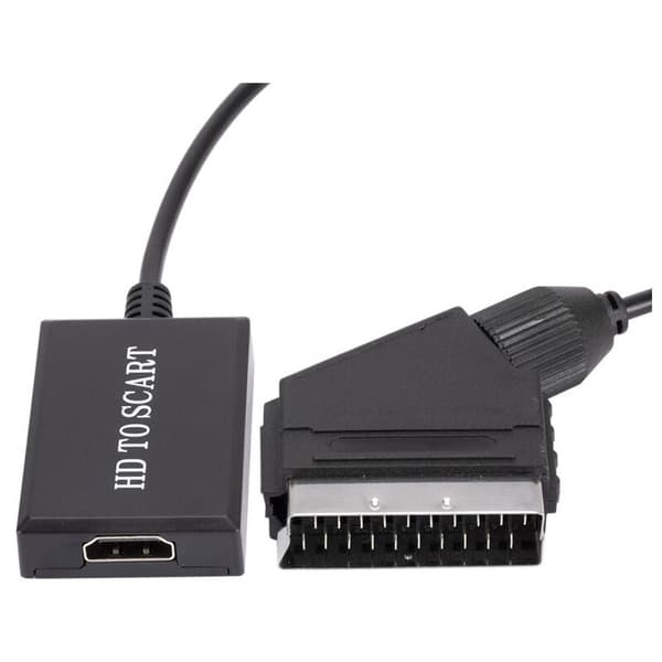 HDMI til SCART-omformer HD 1080p video lydadapter for HDMI til SCART dekoder stb
