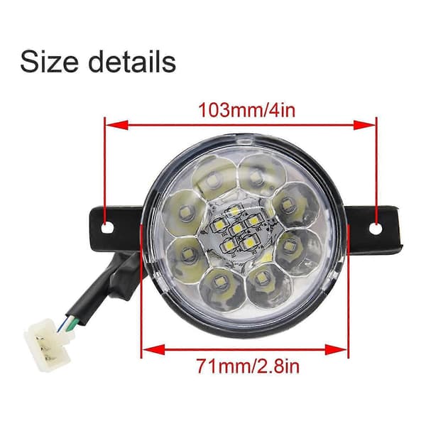 2 stk 12V LED ATV-frontlykter 125cc 150cc 250cc 300cc frontlykter for Jcl Baja Kazuma Roketa [db]