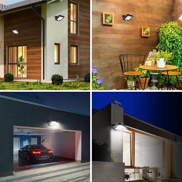56 LED utomhus solcellslampa med rörelsesensor IP65 vattentät 120°