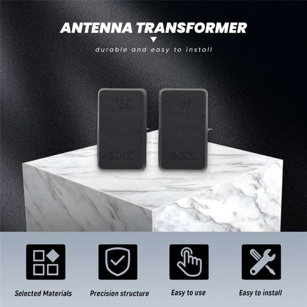 2 x Push-On Antenneadapter Transformator 300/75 Ohm TV F Koaksialadapter