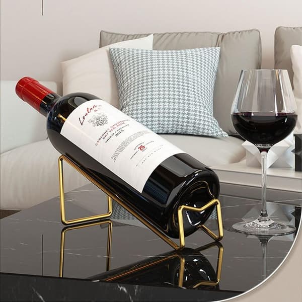 Creative Red Wine Rack, Simple Stainless Steel Wine Rack, Single Bottle Wine Rack, 4-Piece Set