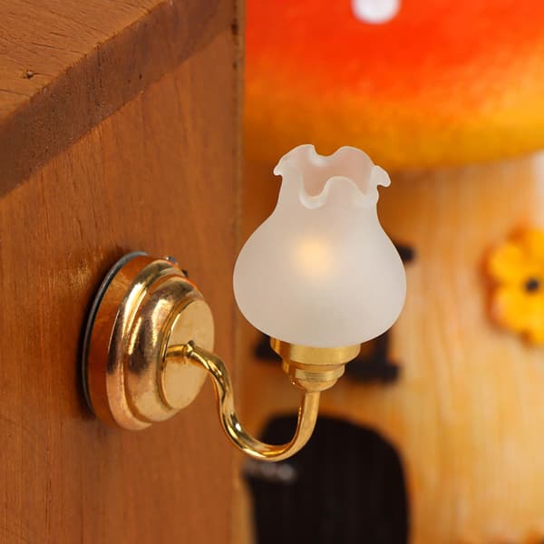 Dollhouse Miniature Wall Lamp LED Light Desk Lamp Wall Light