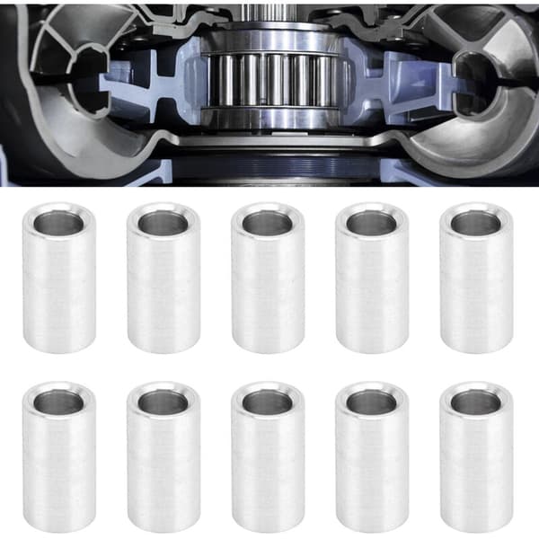 10pcs Round Aluminum Alloy Threadless Standoffs, Spacer Accessories, Outer Diameter 6mm, Length 11mm