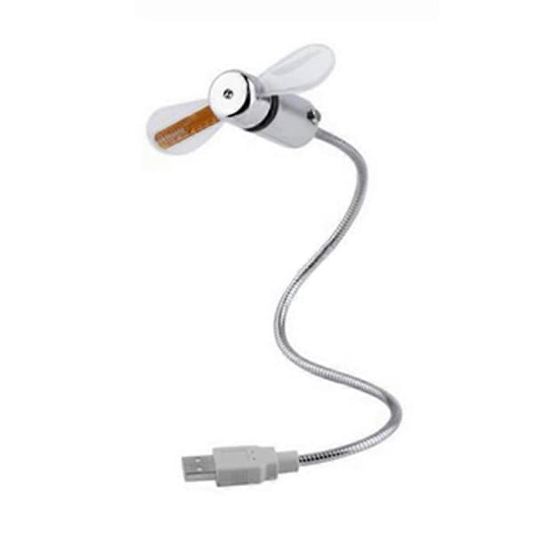 Creative Mini USB-driven LED-klocka Realtidsvisning Sommarkylande Neonfläkt