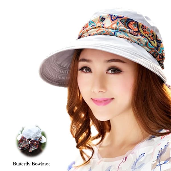 Sammenfoldelig, formbar, ekstra stor solhat med floppy, vendbar, UPF 50+, strandhat beige beige
