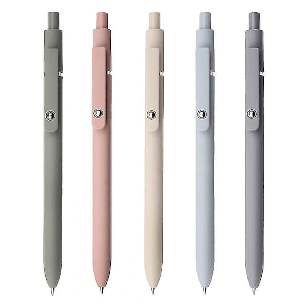 Dry Ink Pen, L Pen for Smooth Writing, Retractable 0.5mm Ink Pen, Ballpoint Pen for - (5)