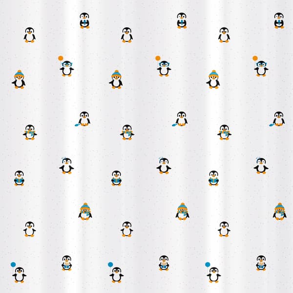 Tatkraft, Funny Penguins - Duschdraperi multifärg multicolor