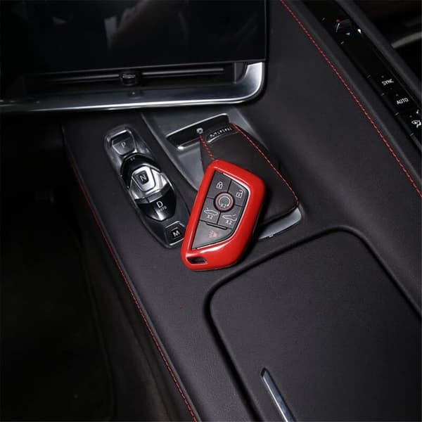 C8 2020-2023 Key Fob Case Protective Shell, Accessories (Red)