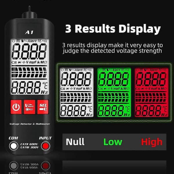 A1 Helautomatisk digitalt multimeter med anti-brennfunksjon