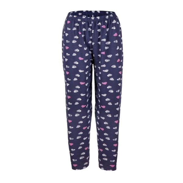 HEYO Naisten Pitkät Pyjamat 100% Puuvillaa Kaksi Osainen Setti Pitkähihainen Paita Pitkät Pyjama Housut Sydämet XXL