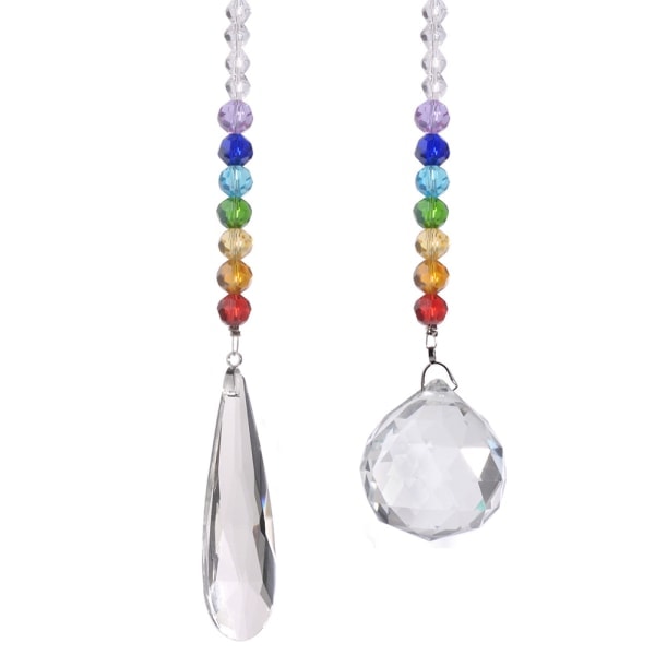 TG 2 stk krystallglasskule prisme for lysekrone hagevindu style2